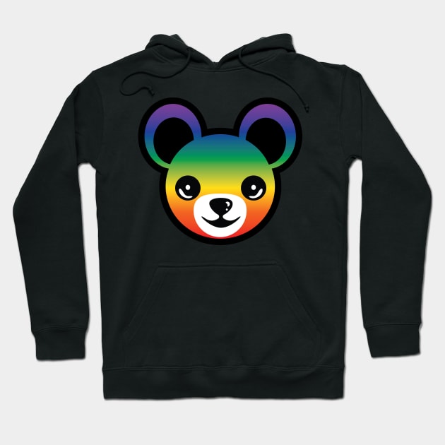 Rainbow Teddy Bear Hoodie by AliceQuinn